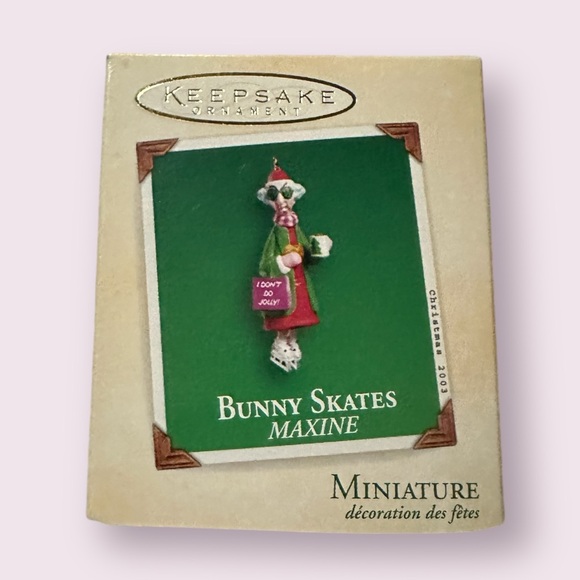 Hallmark Other - NIB Vintage 2003 Hallmark “Bunny Skates Maxine” Miniature Ornament